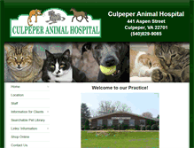 Tablet Screenshot of culpepervet.com